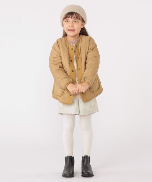 SHIPS（シップス）の「SHIPS KIDS:ガールズ ニット ワッチ（ニットキャップ/ビーニー・キッズ・ベージュ/ライトピンク・ONE SIZE）」の6枚目の写真