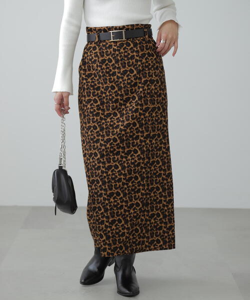 FREE'S MART（フリーズマート）の「ラップ風ナロースカート（スカート・レディース・グレー/ブラック/ブラウン系その他・SMALL/MEDIUM）」の3枚目の写真