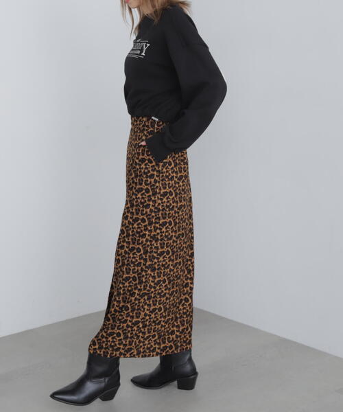 FREE'S MART（フリーズマート）の「ラップ風ナロースカート（スカート・レディース・グレー/ブラック/ブラウン系その他・SMALL/MEDIUM）」の5枚目の写真