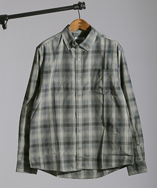 NUMBER NINE 長袖 ボタンダウンシャツ 総柄 IZOD 長袖 シャツ Lサイズ 胸ポケット ボタンダウンシャツ