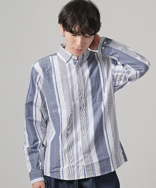 レオナール 長袖シャツ カットソー シルクウール 総柄 腰リボン 金ボタン M IMG_4492-removebg-preview.png