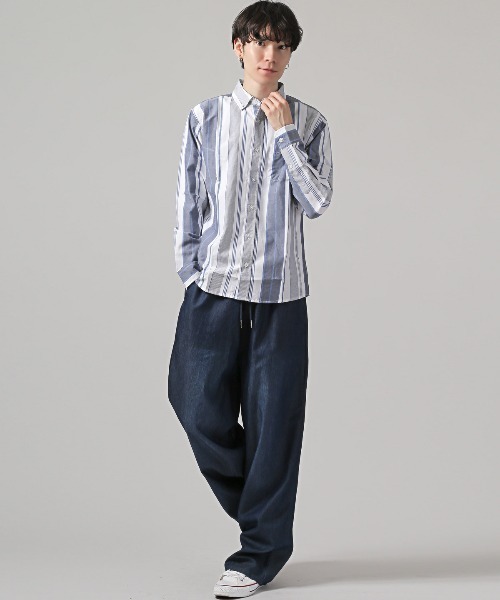 LUXSTYLE(ラグスタイル)の「総柄ボタンダウン長袖シャツ(シャツ/ブラウス・メンズ・A/C/D/B・M/L/XL)」の18枚目の写真