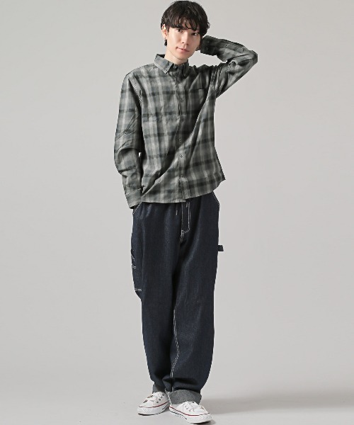 LUXSTYLE(ラグスタイル)の「総柄ボタンダウン長袖シャツ(シャツ/ブラウス・メンズ・A/C/D/B・M/L/XL)」の12枚目の写真