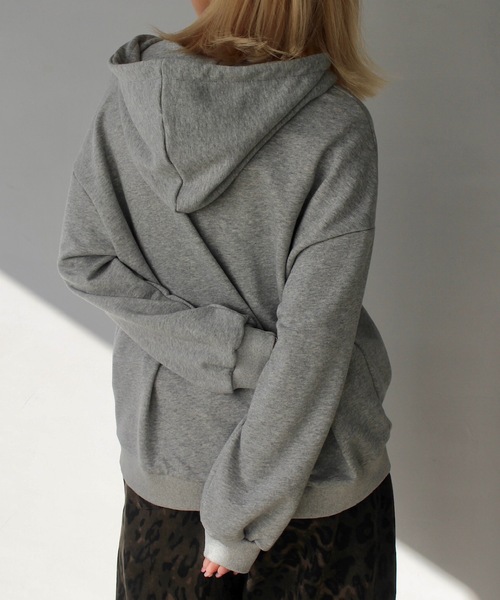 SANSeLF(サンセルフ)の「ローズモチーフダブルジップフーディー【SANSeLF】 sanw24a062(パーカー・レディース・ブラック/グレー・FREE)」の12枚目の写真