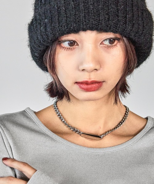 PAGEBOY(ページボーイ)の「ステンレスプレートネックレス(ネックレス・レディース・シルバー・FREE)」の2枚目の写真