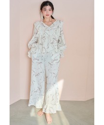 SNIDEL  ダブルカーゼトップス&ダブルカーゼロングパンツ セール】ダブルカーゼトップス（ルームウェア/パジャマ