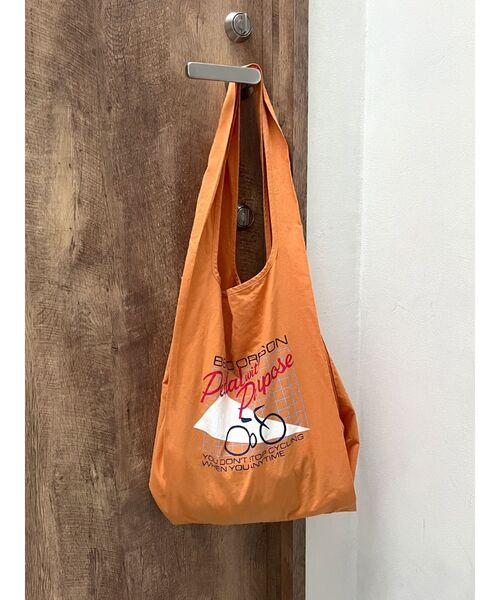 Ungrid（アングリッド）の「カラーロゴエコBAG（エコバッグ/サブバッグ・レディース・ブルー/イエロー/オレンジ/アイボリー・FREE）」の2枚目の写真