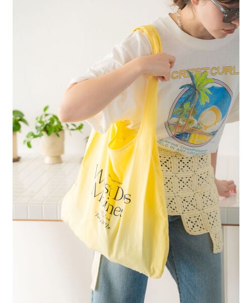 Ungrid（アングリッド）の「カラーロゴエコBAG（エコバッグ/サブバッグ・レディース・ブルー/イエロー/オレンジ/アイボリー・FREE）」の15枚目の写真