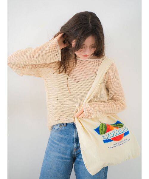 Ungrid（アングリッド）の「カラーロゴエコBAG（エコバッグ/サブバッグ・レディース・ブルー/イエロー/オレンジ/アイボリー・FREE）」の18枚目の写真