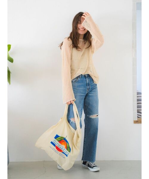 Ungrid（アングリッド）の「カラーロゴエコBAG（エコバッグ/サブバッグ・レディース・ブルー/イエロー/オレンジ/アイボリー・FREE）」の22枚目の写真