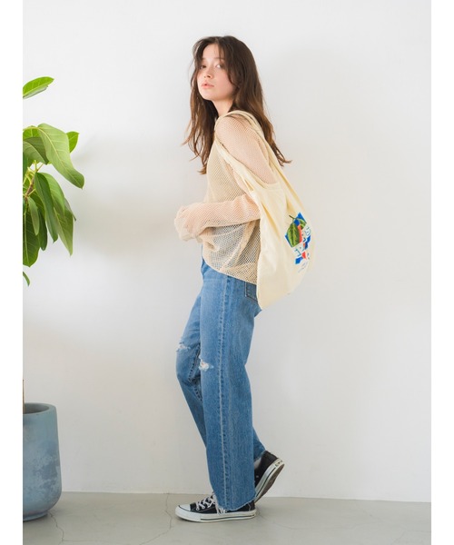 Ungrid（アングリッド）の「カラーロゴエコBAG（エコバッグ/サブバッグ・レディース・ブルー/イエロー/オレンジ/アイボリー・FREE）」の12枚目の写真