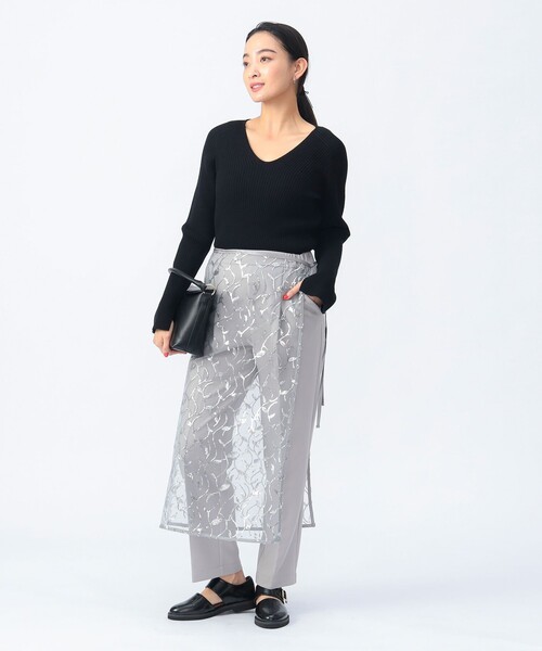 BEAMS HEART（ビームスハート）の「スパンコール ラップスカート（スカート・レディース・オレンジ/グレー・FREE）」の4枚目の写真