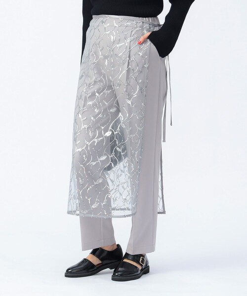 BEAMS HEART（ビームスハート）の「スパンコール ラップスカート（スカート・レディース・オレンジ/グレー・FREE）」の6枚目の写真