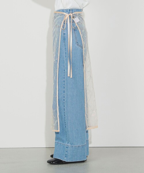 BEAMS HEART（ビームスハート）の「スパンコール ラップスカート（スカート・レディース・オレンジ/グレー・FREE）」の12枚目の写真