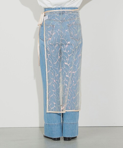 BEAMS HEART（ビームスハート）の「スパンコール ラップスカート（スカート・レディース・オレンジ/グレー・FREE）」の13枚目の写真