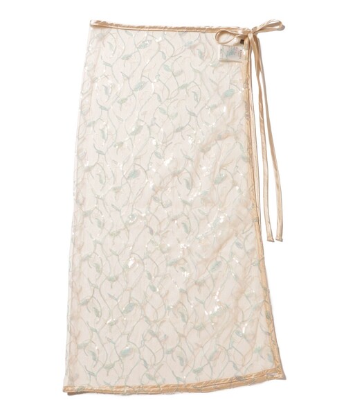 BEAMS HEART（ビームスハート）の「スパンコール ラップスカート（スカート・レディース・オレンジ/グレー・FREE）」の15枚目の写真