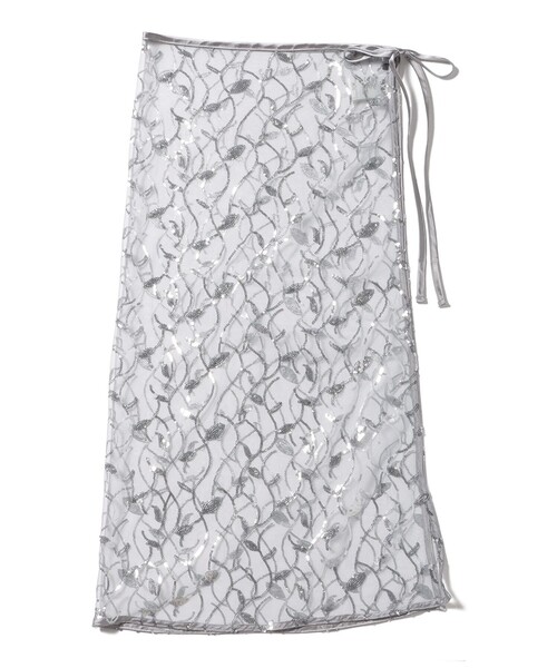 BEAMS HEART（ビームスハート）の「スパンコール ラップスカート（スカート・レディース・オレンジ/グレー・FREE）」の21枚目の写真