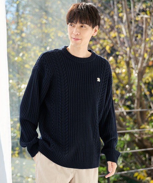 シェア ミックスパターン ニットプルオーバー（ニット/セーター）｜Arnold Palmer（アーノルドパーマー） 5,412円