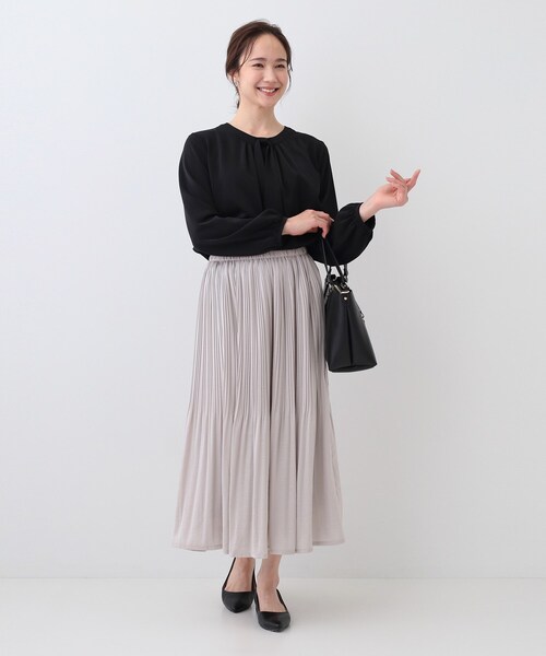 DRESKIP（ドレスキップ）の「イージーケア ボウタイブラウス（シャツ/ブラウス・レディース・オフホワイト/サックスブルー/ブラック・02/01/04/03）」の10枚目の写真