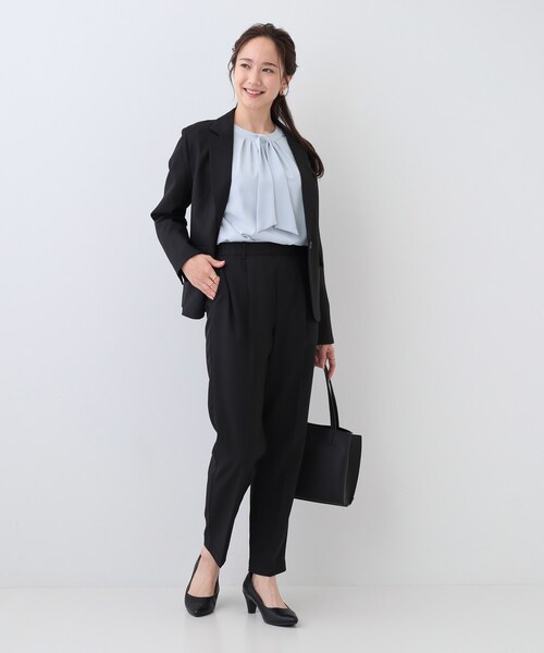 DRESKIP（ドレスキップ）の「イージーケア ボウタイブラウス（シャツ/ブラウス・レディース・オフホワイト/サックスブルー/ブラック・02/01/04/03）」の14枚目の写真