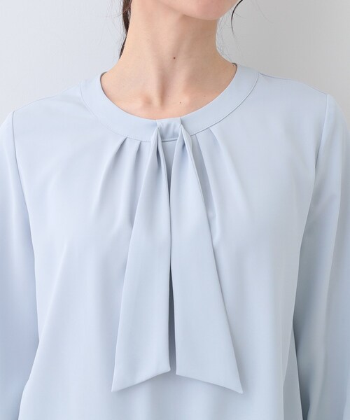 DRESKIP（ドレスキップ）の「イージーケア ボウタイブラウス（シャツ/ブラウス・レディース・オフホワイト/サックスブルー/ブラック・02/01/04/03）」の19枚目の写真