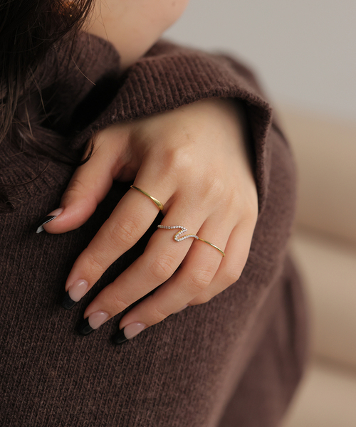 ODUL SLOBE別注 カーブリング　フリーサイズ ODUL SLOBE別注 カーブリング（リング）｜odul（オジュール）の