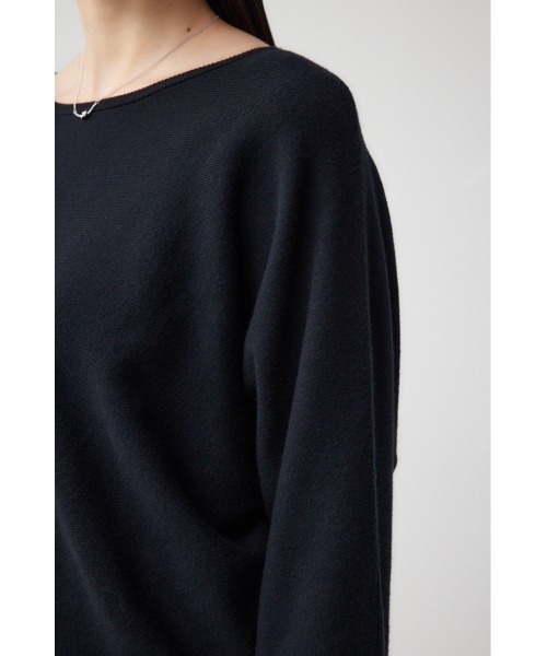 AZUL by moussy（アズールバイマウジー）の「バイカラードルマンニットプルオーバー（ニット/セーター・レディース・ブラック/ネイビー/グレー/ライトグレー/ブラック系その他/オレンジ系その他・FREE）」の7枚目の写真