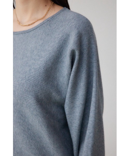 AZUL by moussy（アズールバイマウジー）の「バイカラードルマンニットプルオーバー（ニット/セーター・レディース・ブラック/ネイビー/グレー/ライトグレー/ブラック系その他/オレンジ系その他・FREE）」の18枚目の写真