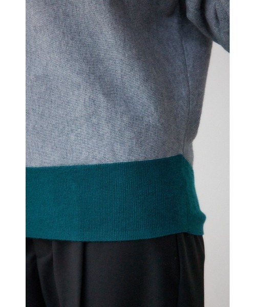 AZUL by moussy（アズールバイマウジー）の「バイカラードルマンニットプルオーバー（ニット/セーター・レディース・ブラック/ネイビー/グレー/ライトグレー/ブラック系その他/オレンジ系その他・FREE）」の16枚目の写真