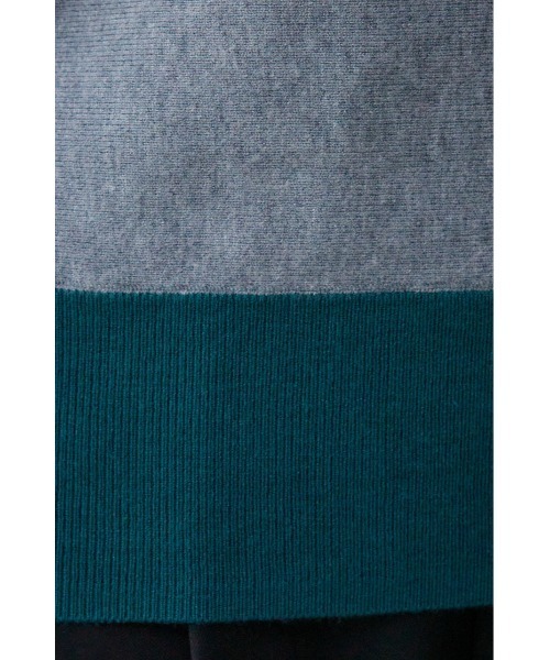 AZUL by moussy（アズールバイマウジー）の「バイカラードルマンニットプルオーバー（ニット/セーター・レディース・ブラック/ネイビー/グレー/ライトグレー/ブラック系その他/オレンジ系その他・FREE）」の15枚目の写真