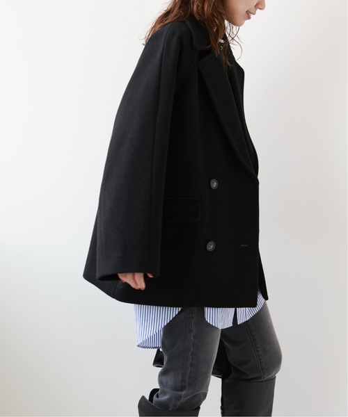 JOURNAL STANDARD relume（ジャーナルスタンダード　レリューム）の「《追加4》尾州ウールショートPコート（ピーコート・レディース・チャコールグレー/ブラック・38/36）」の9枚目の写真