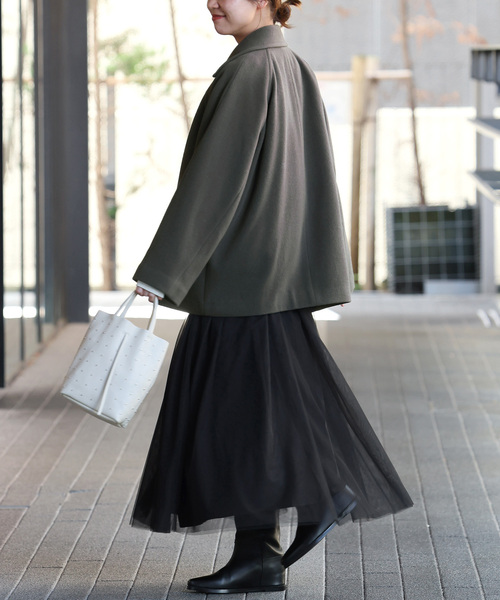 JOURNAL STANDARD relume（ジャーナルスタンダード　レリューム）の「《追加4》尾州ウールショートPコート（ピーコート・レディース・チャコールグレー/ブラック・38/36）」の12枚目の写真