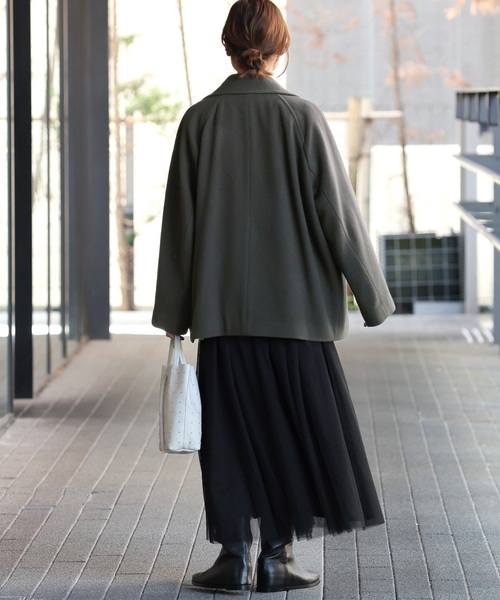 JOURNAL STANDARD relume（ジャーナルスタンダード　レリューム）の「《追加4》尾州ウールショートPコート（ピーコート・レディース・チャコールグレー/ブラック・38/36）」の14枚目の写真