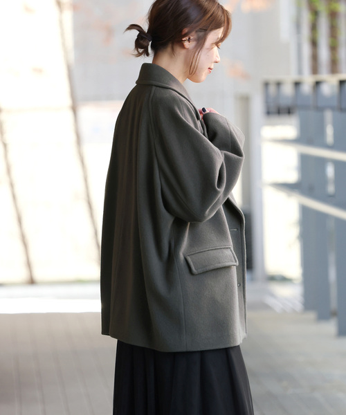 JOURNAL STANDARD relume（ジャーナルスタンダード　レリューム）の「《追加4》尾州ウールショートPコート（ピーコート・レディース・チャコールグレー/ブラック・38/36）」の17枚目の写真