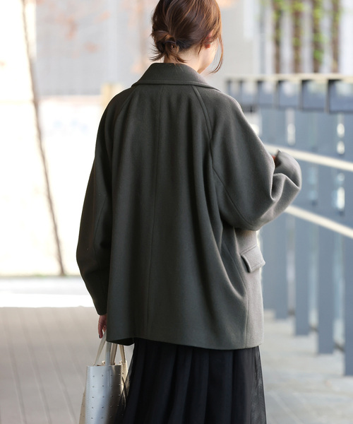 JOURNAL STANDARD relume（ジャーナルスタンダード　レリューム）の「《追加4》尾州ウールショートPコート（ピーコート・レディース・チャコールグレー/ブラック・38/36）」の18枚目の写真