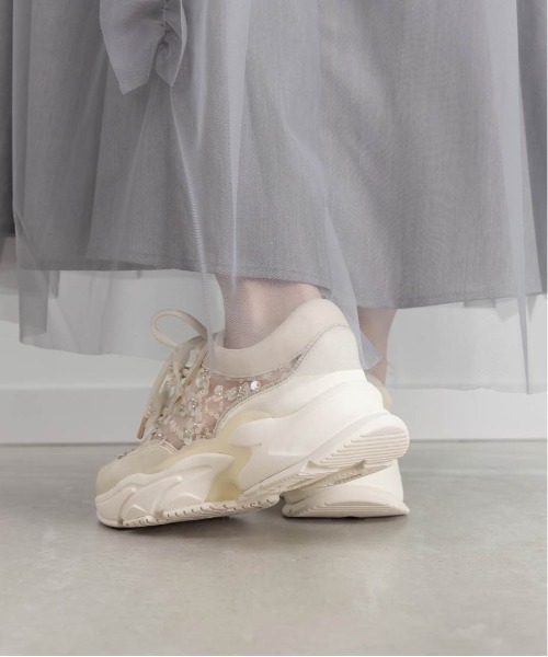 RANDA（ランダ）の「【Flower Collection】2WAY フラワーデザインシアースニーカー（スニーカー・レディース・ピンク/アイボリー・M/S/L/LL）」の8枚目の写真