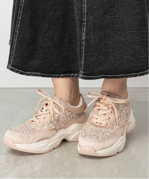 RANDA（ランダ）の「【Flower Collection】2WAY フラワーデザインシアースニーカー（スニーカー・レディース・ピンク/アイボリー・M/S/L/LL）」の19枚目の写真