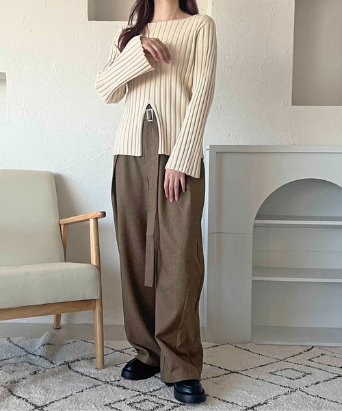 apres jour clair(アプレジュールクレア)の「【apres jour clair】リブデザインニット【ZOZOTOWN限定アイテム】(ニット/セーター・レディース・グリーン系その他/オレンジ系その他/アイボリー・フリー/X-LARGE)」の18枚目の写真