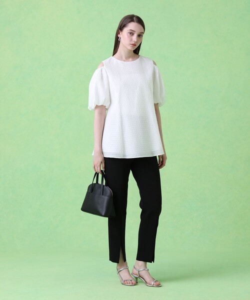 ANAYI（アナイ）の「アセテートストレッチパンツ（その他パンツ・レディース・ネイビー/ホワイト/ブラック・36/38/34）」の4枚目の写真