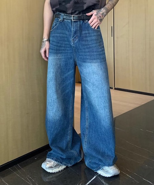 B.R.U(ブル)の「ヴィンテージライクワンウォッシュデニムパンツ(デニムパンツ・メンズ・ブルー/インディゴブルー・FREE)」の2枚目の写真