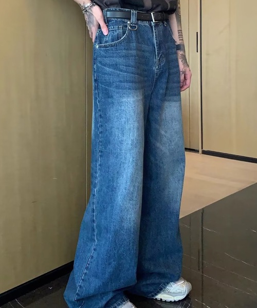 B.R.U(ブル)の「ヴィンテージライクワンウォッシュデニムパンツ(デニムパンツ・メンズ・ブルー/インディゴブルー・FREE)」の14枚目の写真