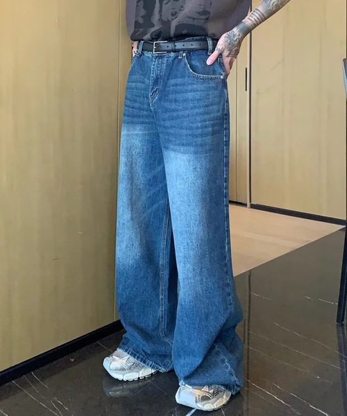 B.R.U(ブル)の「ヴィンテージライクワンウォッシュデニムパンツ(デニムパンツ・メンズ・ブルー/インディゴブルー・FREE)」の18枚目の写真
