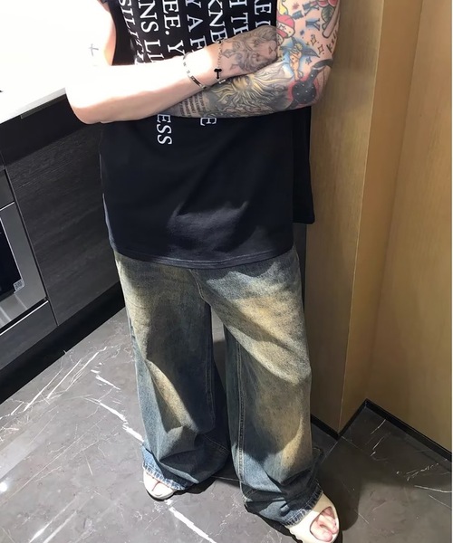 B.R.U(ブル)の「ヴィンテージライクワンウォッシュデニムパンツ(デニムパンツ・メンズ・ブルー/インディゴブルー・FREE)」の11枚目の写真
