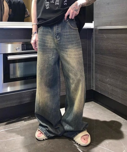 B.R.U(ブル)の「ヴィンテージライクワンウォッシュデニムパンツ(デニムパンツ・メンズ・ブルー/インディゴブルー・FREE)」の6枚目の写真