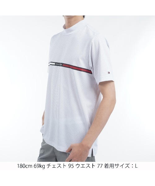 TOMMY HILFIGER GOLF（トミー ヒルフィガー ゴルフ）の「HILFIGERｸﾞﾗﾌｨｯｸ 半袖ﾓｯｸ（その他トップス・メンズ・ホワイト/レッド/ネイビー・L/M/LL/3L）」の4枚目の写真