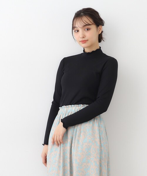 LAURA ASHLEY(ローラアシュレイ)の「【定番人気トップス】メロウエラスティックタートル(Tシャツ/カットソー・レディース・ライトグレー/ブラック/オフホワイト・40/38)」の13枚目の写真