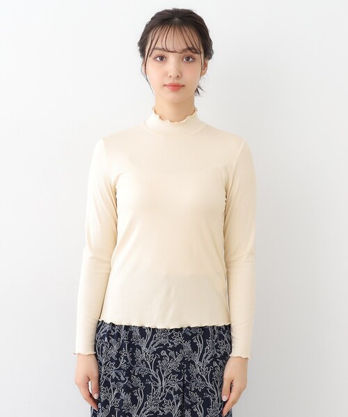 LAURA ASHLEY(ローラアシュレイ)の「【定番人気トップス】メロウエラスティックタートル(Tシャツ/カットソー・レディース・ライトグレー/ブラック/オフホワイト・40/38)」の9枚目の写真