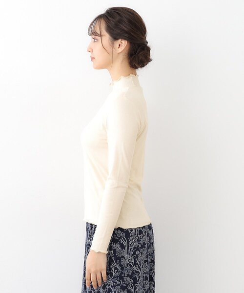 LAURA ASHLEY(ローラアシュレイ)の「【定番人気トップス】メロウエラスティックタートル(Tシャツ/カットソー・レディース・ライトグレー/ブラック/オフホワイト・40/38)」の8枚目の写真