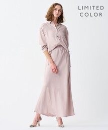 フィブリルシャンブレー フレアスカート