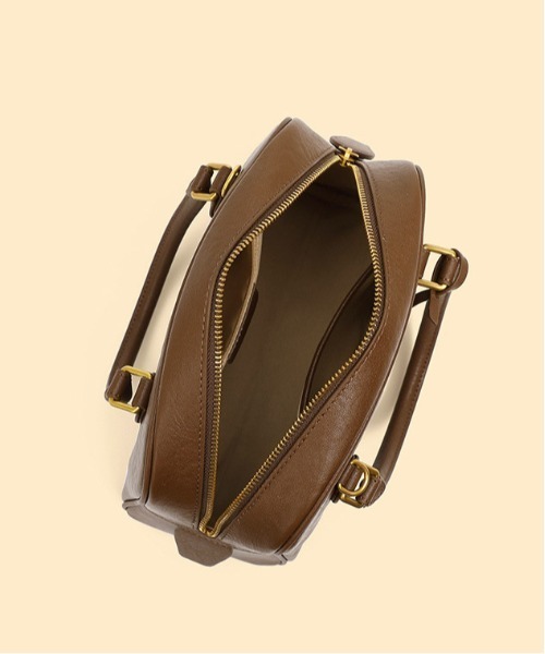 NiiNa】【高品質牛革】2way クラシカルレザーボストンバッグ